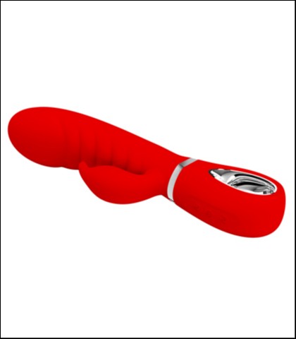 Silikonski vibrator prescott - red