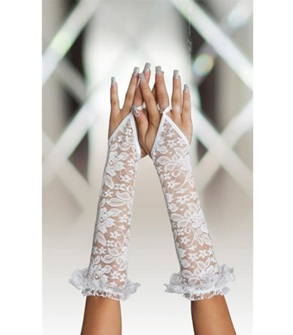 Sexy rukavice u beloj boji