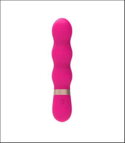 Silikonski roze vibrator - 12cm - ripple vibe