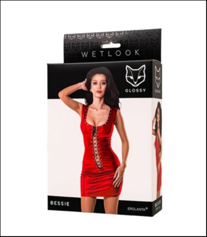 GLOSSY CRVENA HALJINA BESSIE