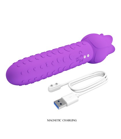 Stimulator klitorisa sa jezikom - dannel ljubicasta boja