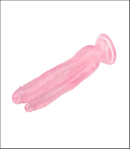 Roze dildo za duplu penetraciju