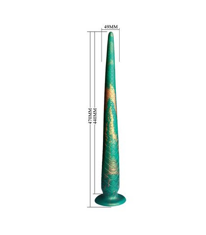 Silikonski dildo - monster verdant titan