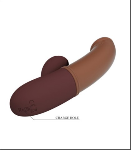 Vibrator sa klitoralnom vakuum stimulacijom u braon boji - kane