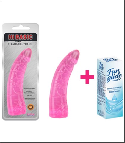 ROZE DILDO - 19CM CHISA + LUBRIKANT