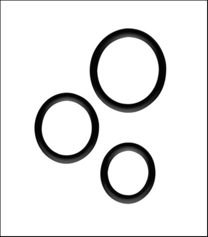 Set od 3 prstena - magnum force cock