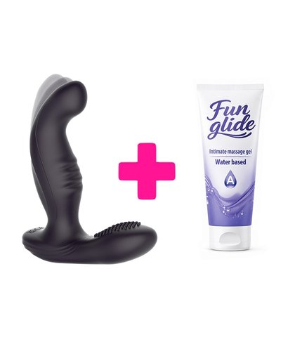 MASAžER PROSTATE SA POMERANJEM ACHILLES + FUN GLIDE VAGINAL 100ML