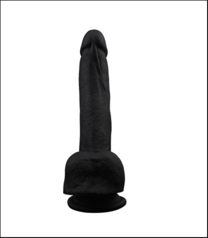 Crni silikonski dildo - 20cm