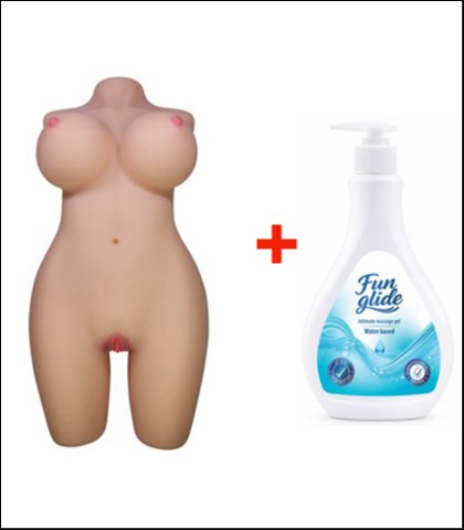 ZENSKI TORZO MASTURBATOR MIA + FUN GLIDE VAGINAL 400ML