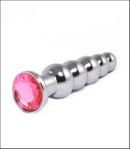 Metalne analne kuglice sa rozim dijamantom