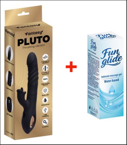 VIBRATOR SA POMERANJEM PLUTO + FUN GLIDE VAGINAL 100ML