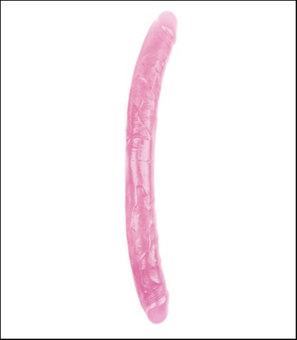 Roze dupli dildo - 46cm