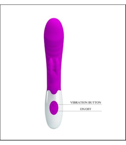 Silikonski roze vibrator - naughty bunny