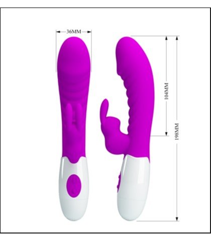Silikonski roze vibrator - naughty bunny