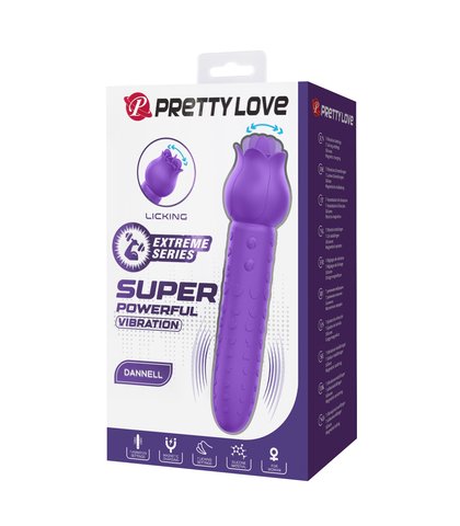 STIMULATOR KLITORISA SA JEZIKOM - DANNEL LJUBICASTA BOJA