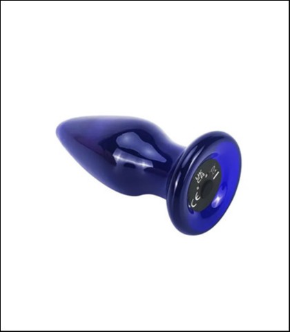Stakleni analni dildo sa vibracijom shining vibrating glass plug