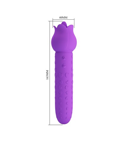 Stimulator klitorisa sa jezikom - dannel ljubicasta boja