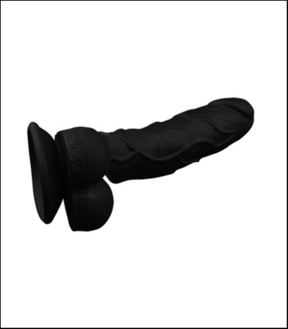 Realisticni silikonski dildo - crna boja