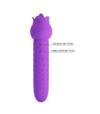 Stimulator klitorisa sa jezikom - dannel ljubicasta boja
