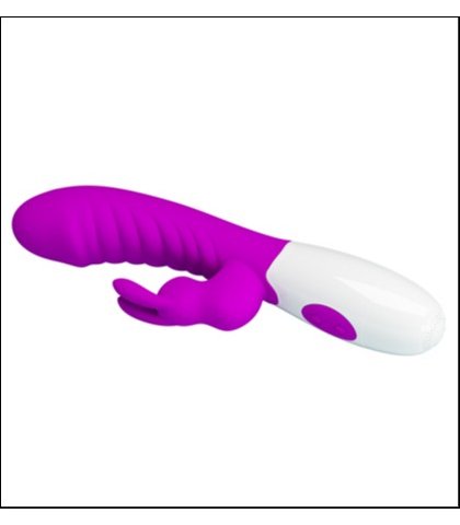 Silikonski roze vibrator - naughty bunny