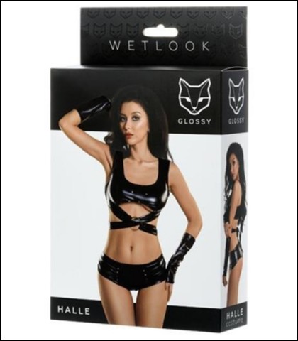SEXY BDSM KOMPLET - GLOSSY &QUOT;HALLE&QUOT; XL