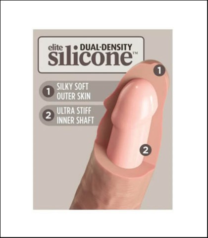 Kvalitetni silikonski vibro dildo 23cm 2density