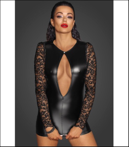 Sexy haljina powerwetlook - noir